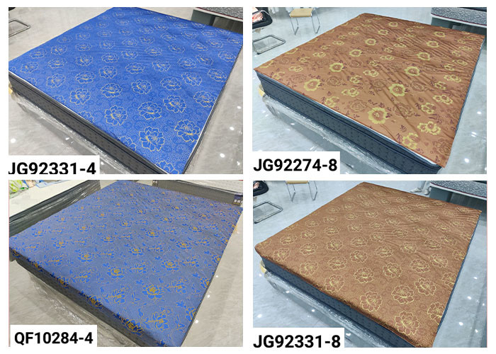 Wholesale Textile Fabric Manufacturer Cheap Price Sale White Print Polyester Knitted Fabric Mattress Fabric