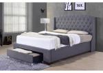 Modern Linen Upholstered Queen Bed With Drawer High Density Sponge