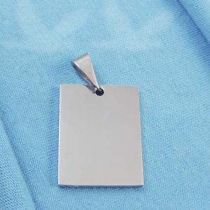 China 316L Stainless Steel Rectangle Square Shaped Necklace Pendant LPS0069 wholesale