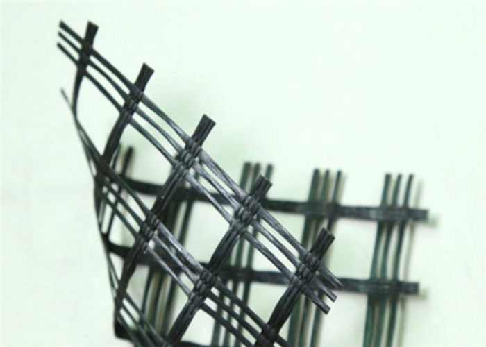 High Strength Glass Fiber 100m Geogrid For Road Construction