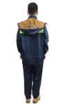 Navy Blue Safety Rain Coat Chemical Resistant Work Wear Rain Coat