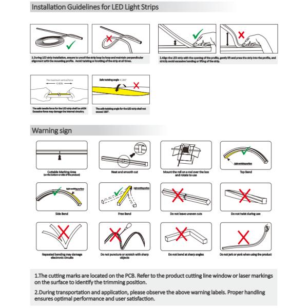 2515 LED IP67 RGB Wall Washer Strip Light Multiple Color Options 2835 / 5050 24V