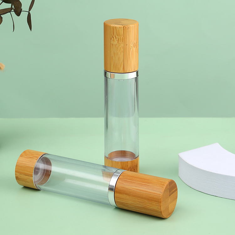 Silver Luxury Plastic Syringe Airless Bottle 5ml10ml 15ml for Empty Airless Cosmetic Dispenser