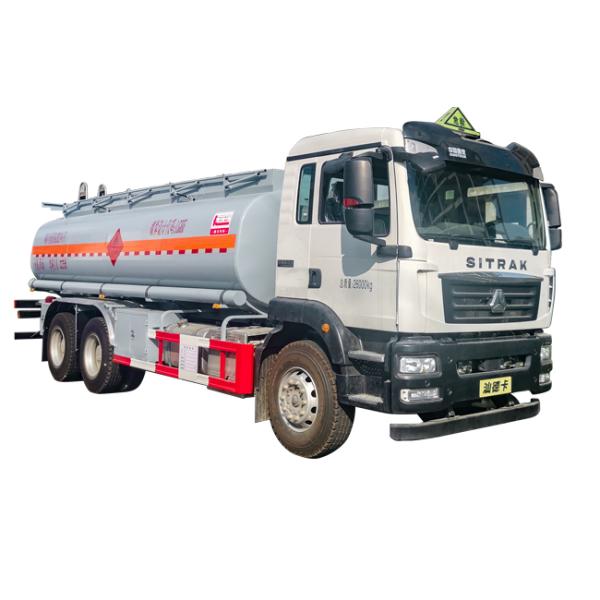 15.4CBM Chemical Tanker Truck With Pump , HOWO 6x4 Oil Tank Truck Euro 3