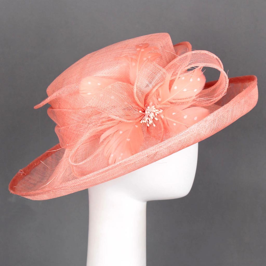 Elegant fancy Church sinamay hats for ladies ,Sinamay wide brimhats