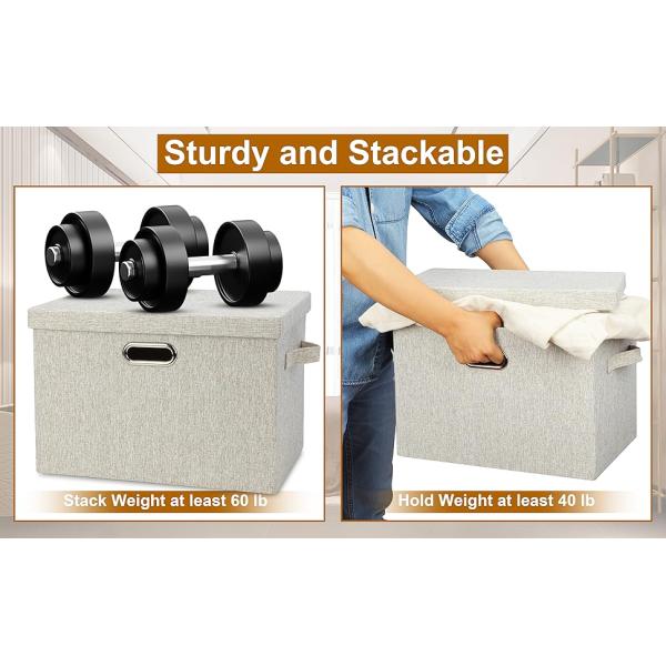 White storage bins with lids