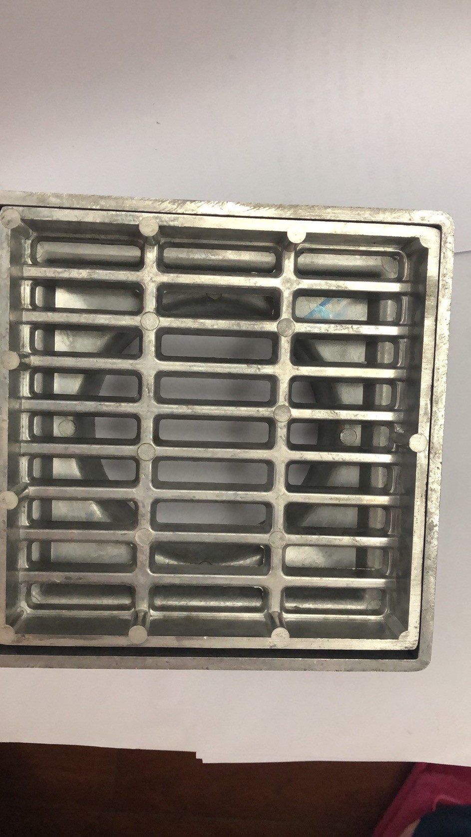 Semi Finished 20cm Manhole Aluminum Drain Cover Round To Square