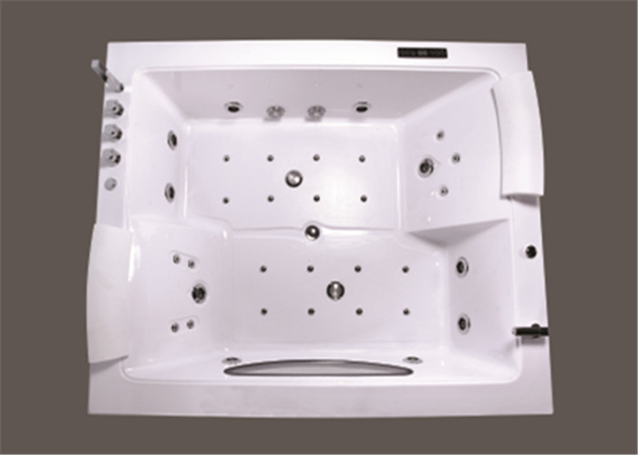 T Shape Inlet Electric Jacuzzi Whirlpool Bath Tub With Air Bubble Water Jets