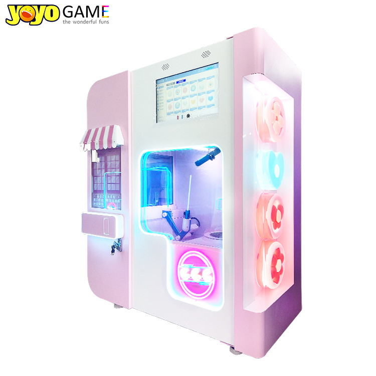 Full Automatically Small Flower Sugar Cotton Candy Vending Machine to Make Cotton Candy