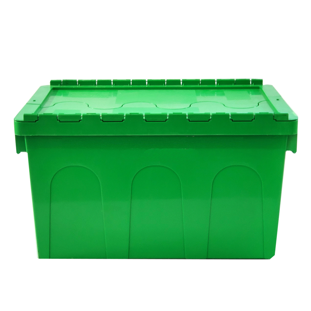 Large Plastic Storage Crates With Lids Nesting In Logistic Storage Box