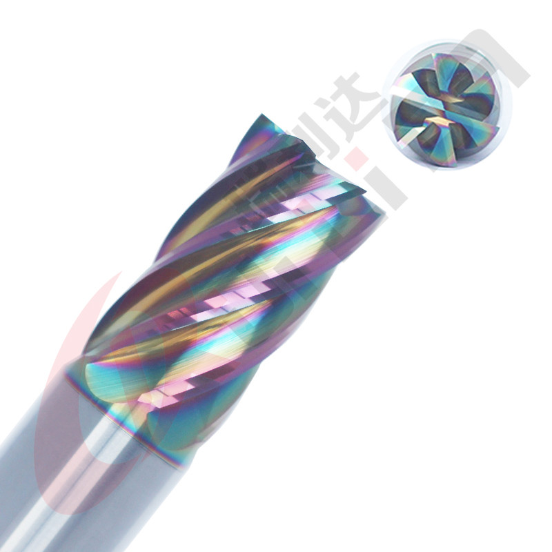 Aluminium 6 Flute End Mill DLC Coating 25mm 1" For CNC Milling Machine