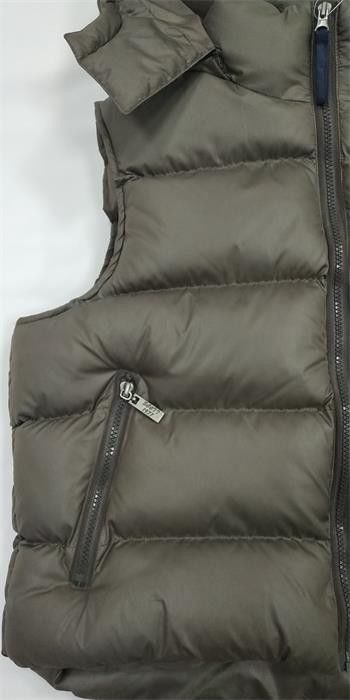 Grey Black Mens Puffer Vest Jacket Bubble Packable Polyester Lining