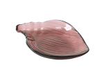 15cm Vintage Sea Snail Shape Crystal Glass Plates Handmade Solid Colored