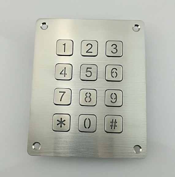 4X4 layout Rear mounted illuminated keypad with blue leds