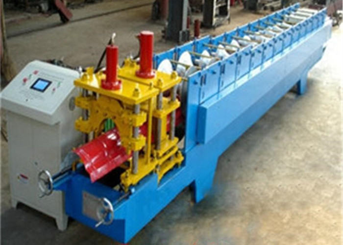 Aluminum Ridge Cap Roll Forming Machine , Glazed Tile Roll Forming Machine