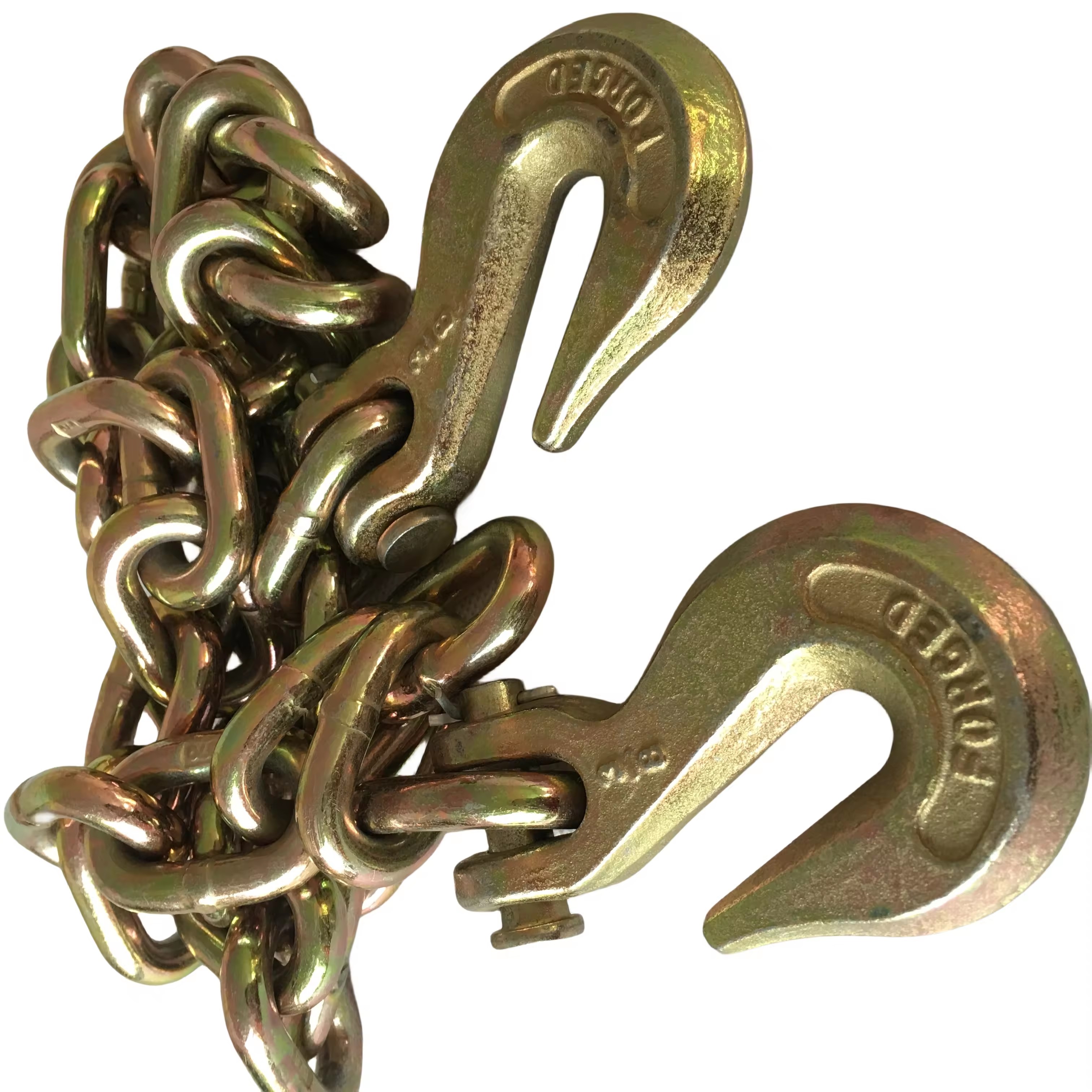 Blacken Finished G70 Galvanized Link Chain 8mm Diameter For Cargo Control Customized