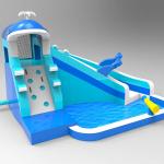Plato Kids Inflatable Bouncer , ODM Commercial Bounce House Water Slide