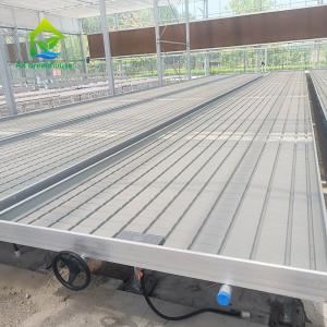 China Customized Agricultural Greenhouse Movable Rolling Bench Grow Table Seedbed For Sale wholesale