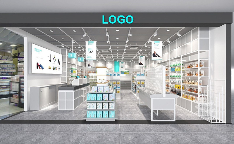 Supermarket Wooden Shop Shelving ISO Certification MDF Boards Material OEM ODM