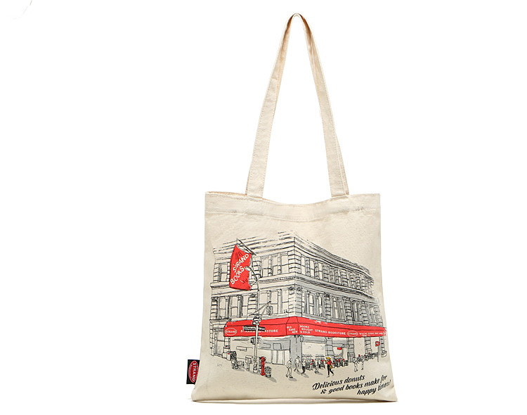 Inside Pocket Full Color Printed 12oz Cotton Shopping Bag