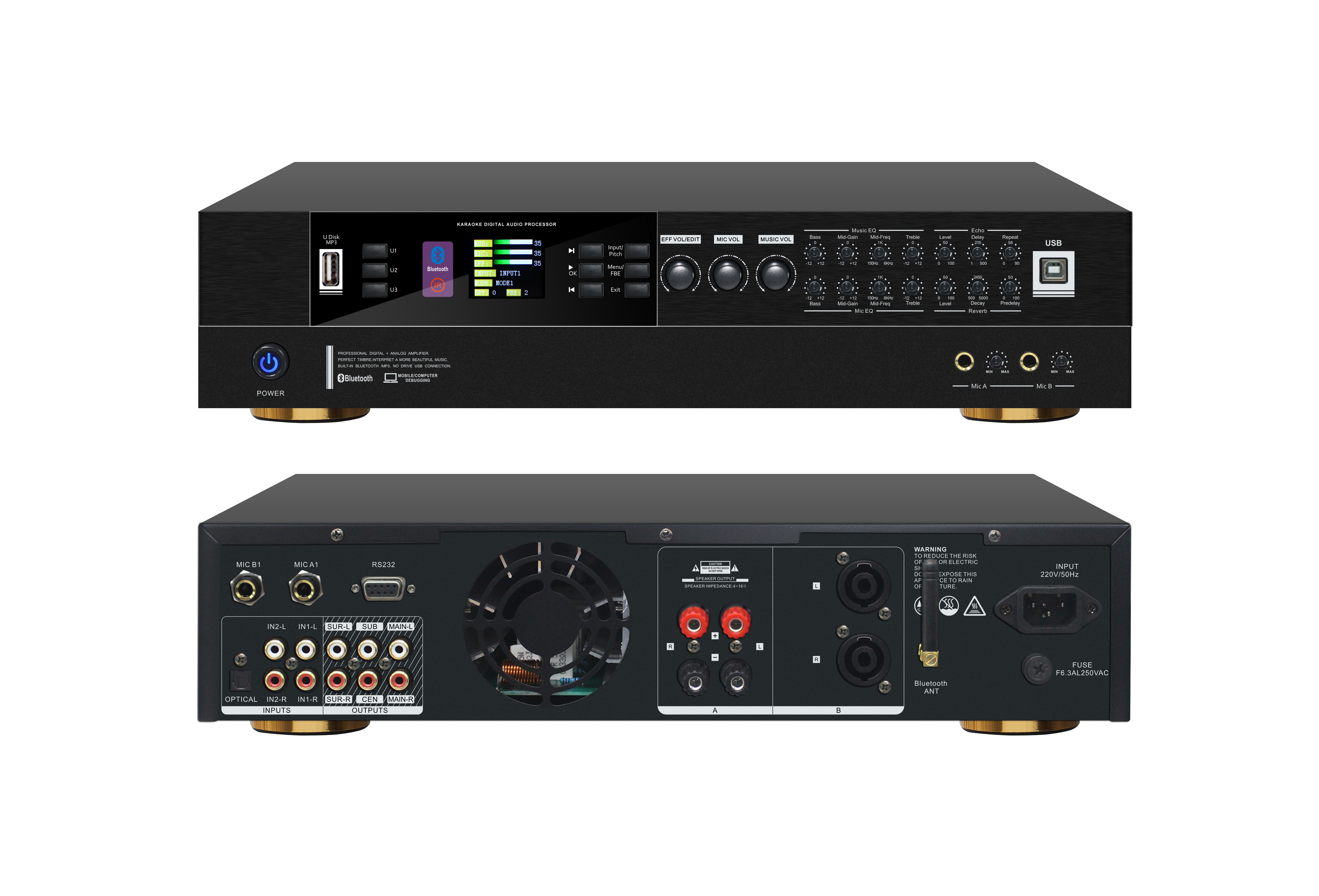 600W Digital Karaoke Power Amplifier