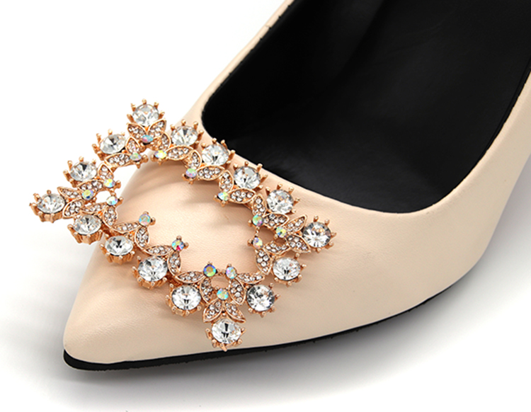Charm Women'S Metal Shoe Buckle Accessory 70*45mm Size Vintage Style