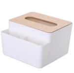 Rectangular Bamboo Wooden Tissue Box Holder Dispenser