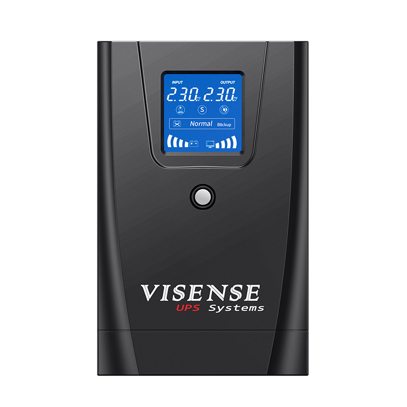 Visench 2Kva Lcd Display Backup Ups 2000Va 1200W Offline Ups for Desktop Laptop Computer