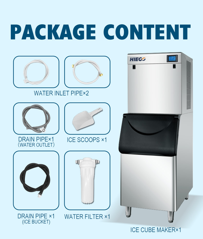Large Capacity 400kg Commercial Ice Machine Cube Maker Industrial Ice Making Machine
