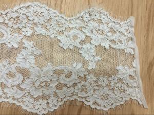 China Jacquard Lace border for Wedding dress Cord lace edge in Ivory Color wholesale