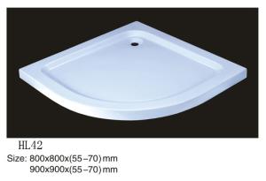 China Acrylic shower tray, shower basin,acrylic shower base HDP-42 800X800X(55-70),900X900X(55-7 wholesale