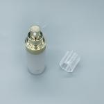 Gold Transparent Cosmetics Airless Pump Dispenser For Essence Butter Essential