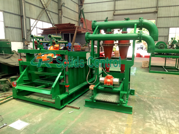 Mud desander for oil drilling Compact Oil Drilling Mud Desander With Bottom Shale Shaker DN125mm Inlet Diameter
