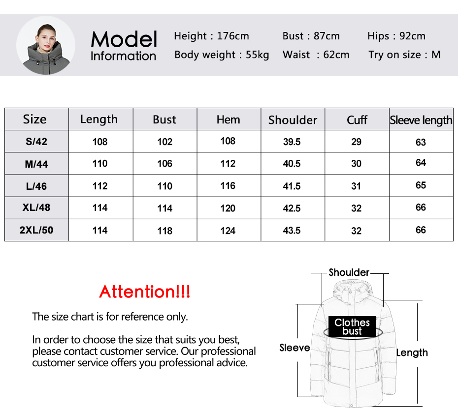 Gray-Green/Black/Light Brown Woman Winter Coat Long Down Jacket for Practicality and Warmth