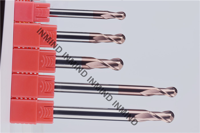 0.5 - 0.6 um Mirco Grain Solid Carbide Ball Nose End Mill , Ball End Mill Cutter
