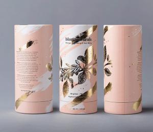 China Luxury Cylindrical Paperboard Tube Fragrance Perfume Packaging Gift Round Paper Box wholesale