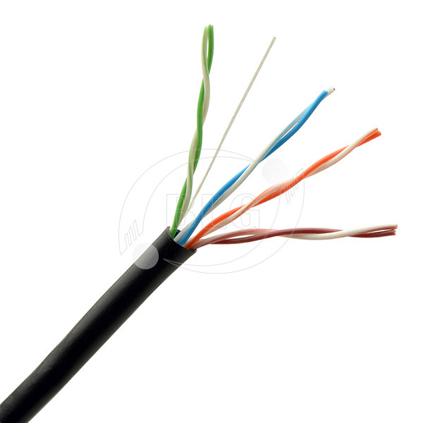 Black Super Long Outdoor Ethernet Lan Cable With UV Resistant PVC Jacket