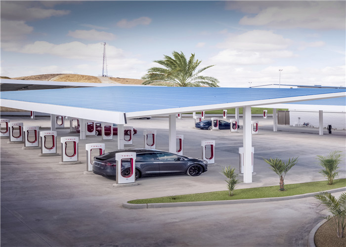 Corrosion Resistance Solar Power Charging Station With PV Solar Carport System
