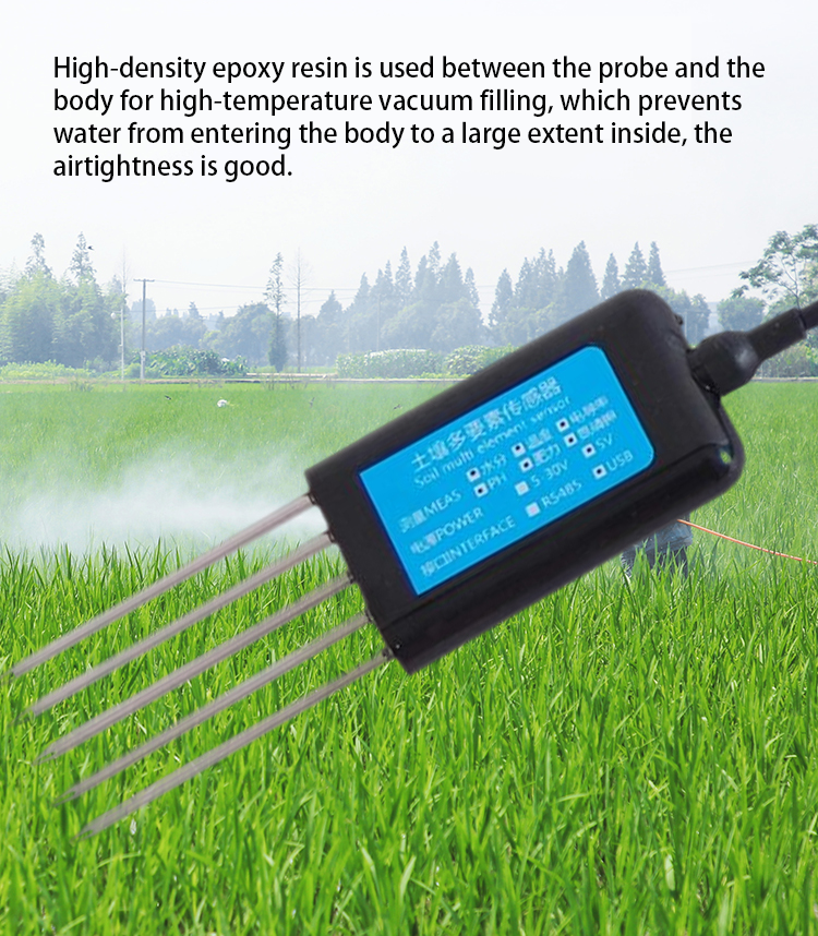 Temperature PH NPK Moisture EC and Salinity Sensors in Agriculture 7 in 1 Soil Tester Kit