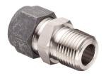Fractional Tube NPT Compression Tube Fittings High Hardness Straight Male