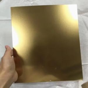 China Color Golden Gold Mirror No. 4 Ba 304 316 430 Stainless Steel Plate Decorative wholesale