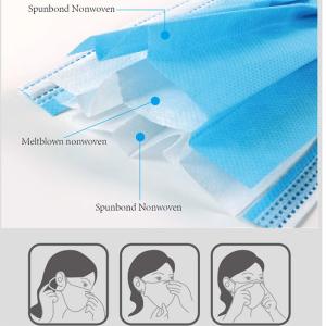 China 14.5x8cm 2 Ply Elastic Disposable Earloop Face Mask wholesale