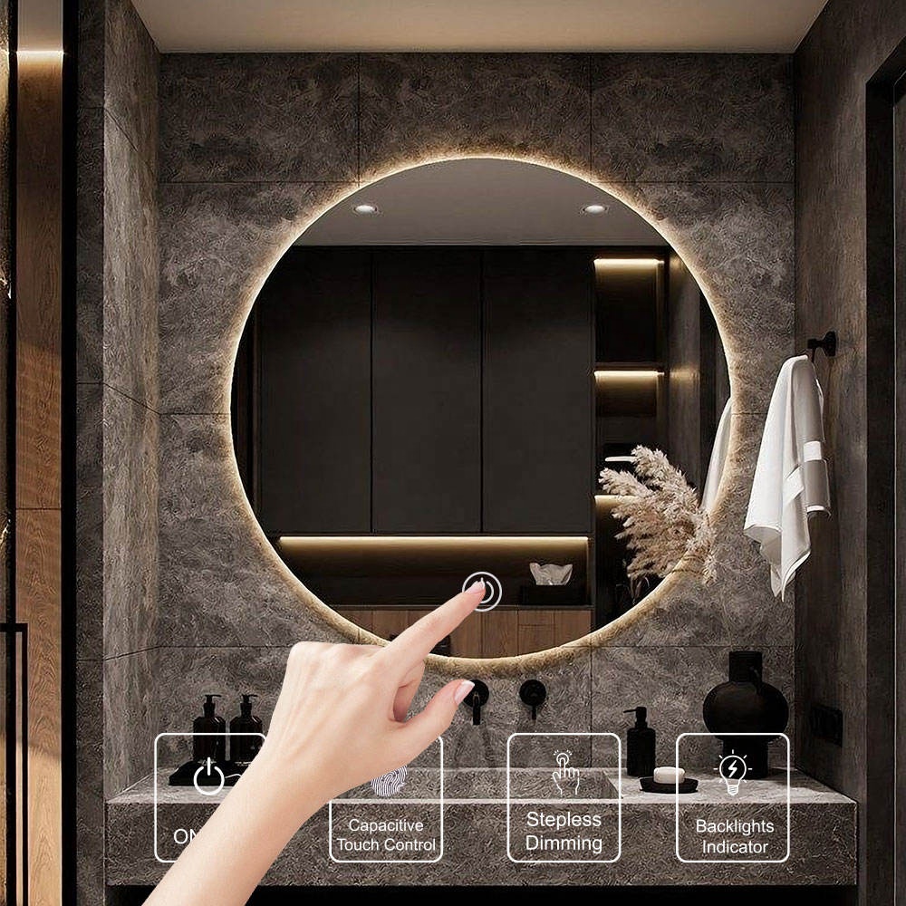 12V 1A 12W 24W 36W Bathroom Mirrors Single Color Touch Sensor Switch Without Bracket