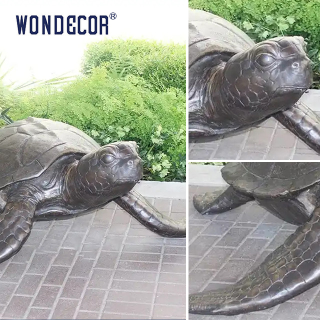 120cm Outdoor Bronze Sea Turtle Sculpture Perfect For Theme Park Display