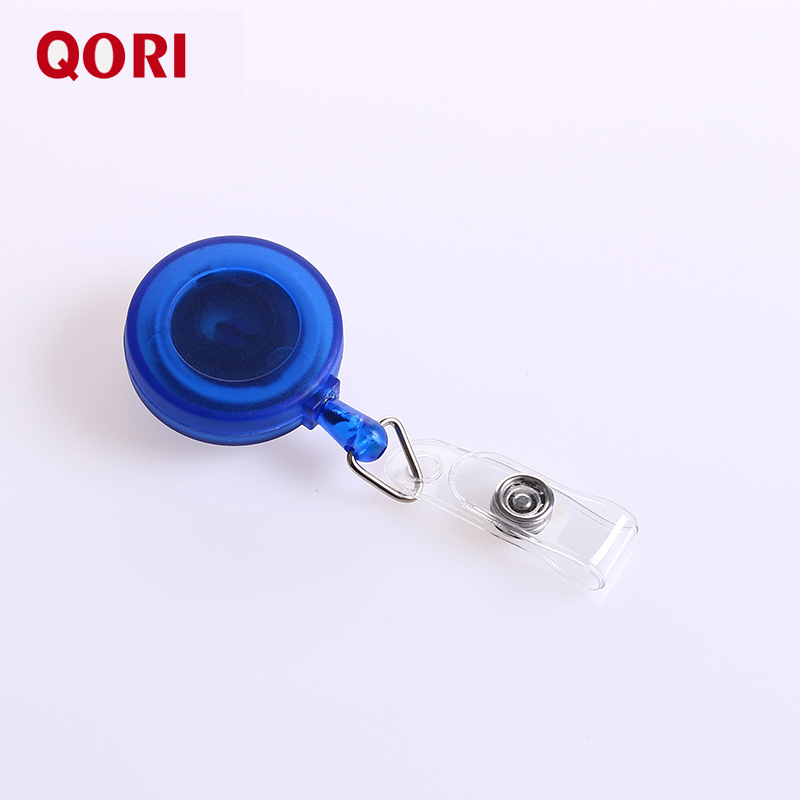 Deyi Retractable PVC Badge ReelCarabiner and Belt Clip Badge Reels Retractable with Key Chain for Office Worker Doctor N