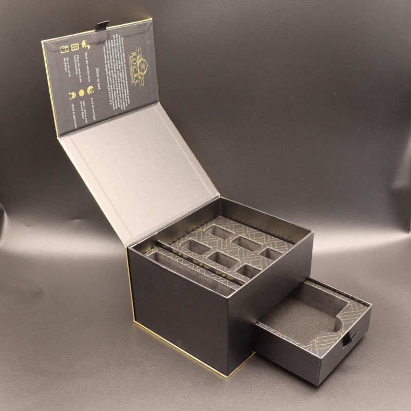 Greyboard C1S Luxury Gift Box Packaging Used For Whiskey Chilling Stones