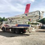 HINO 700 47m Concrete Boom Pump Truck Mounted 382KW For Construction