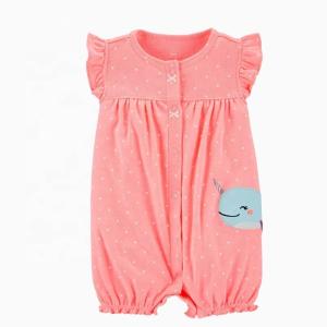China Printing Baby Clothes Summer Onesies Baby Clothes Short Sleeve Girl Rompers for Sale wholesale
