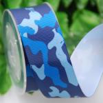 Grosgrain Polyster Ribbon , Sublimation 25cm Gift Packing Camouflage Ribbon
