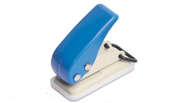 Hot Sale No.1102B 6mm Hole 10 Sheets Paper Blue Color Metal One Hole Paper Punch